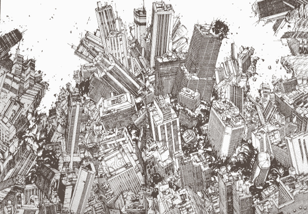 『AKIRA』の3巻の大爆発シーンの描き込み