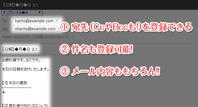 拡張機能 日報で活躍 Gmailでテンプレートを登録できるのって知ってました ヨッセンス