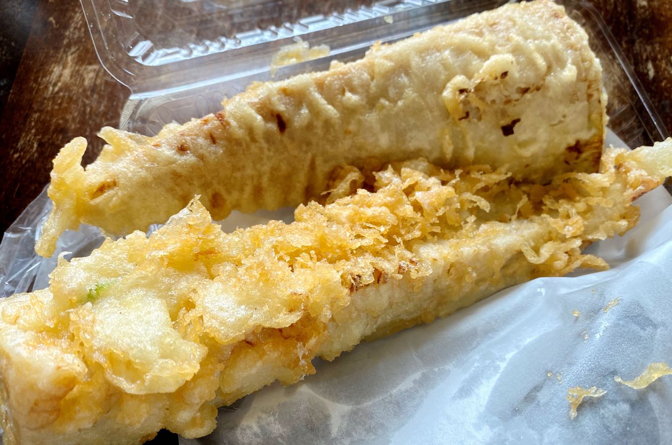 タケノコの天ぷらが大きすぎる!