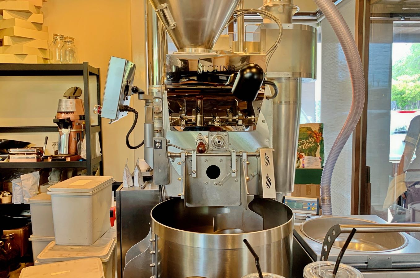 コーヒーを煎る機械