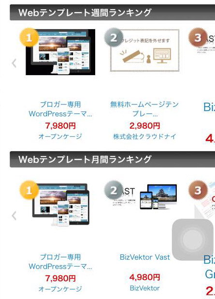 ランキングで1位