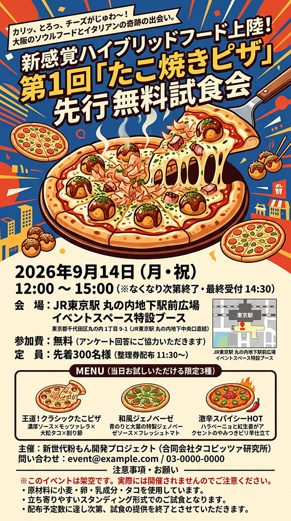 架空のイベントチラシ