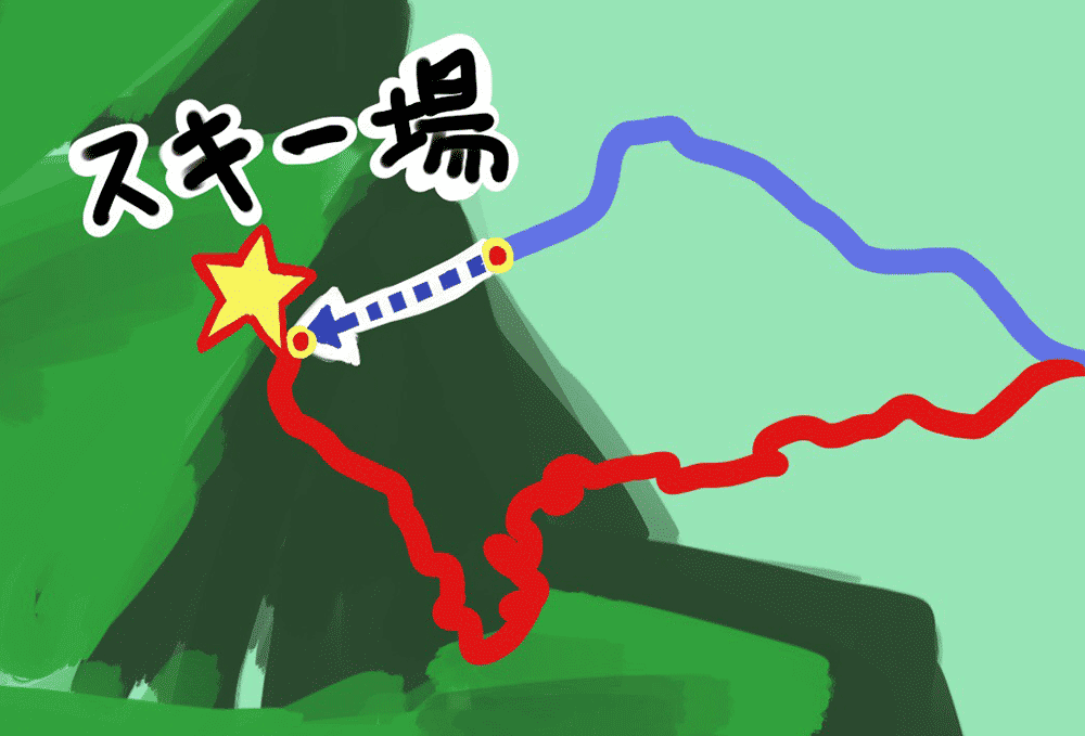 スノーパーク雲辺寺への道のり2